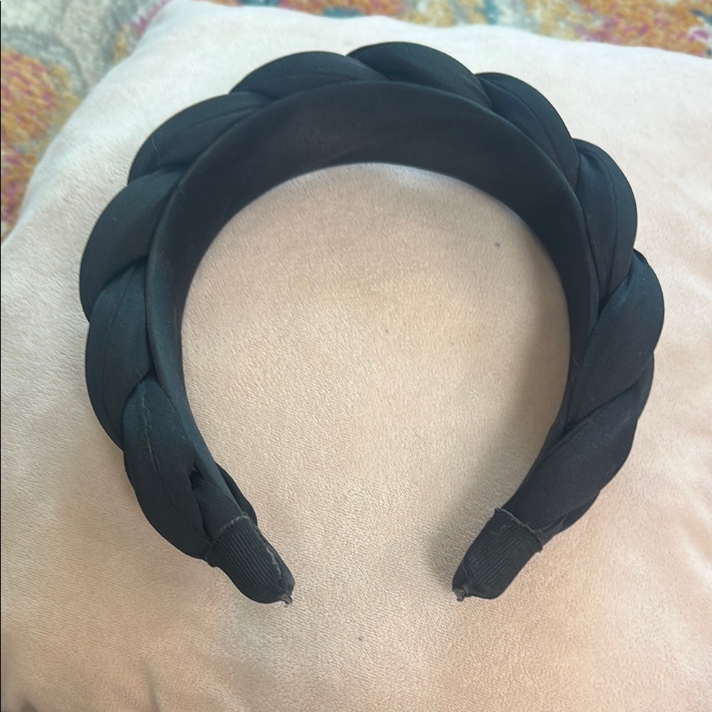 Francesca's Collections Black Braided Headband